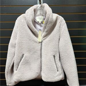 Ashley by 26 International Lilac Sherpa Zip Jacket NWT Size M